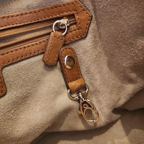 RARE! Anya Hindmarch London Luxe Satchel Handbag in Camel Leather - Picture 13 of 16